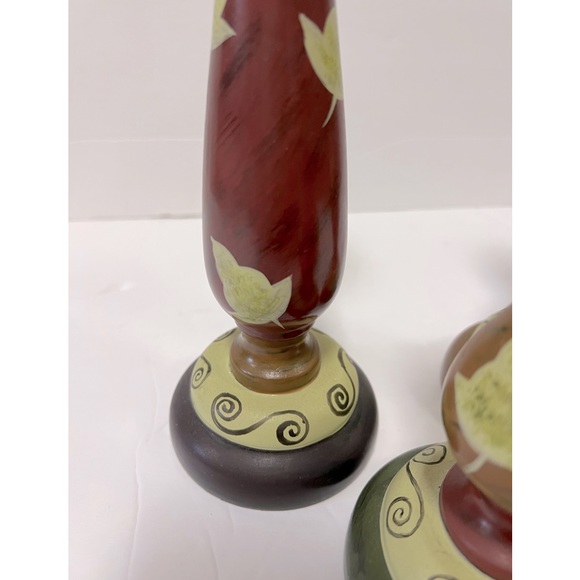 Vintage Anita Rosenberg Hand Painted Candlesticks -Set of 3 - Picture 3 of 7